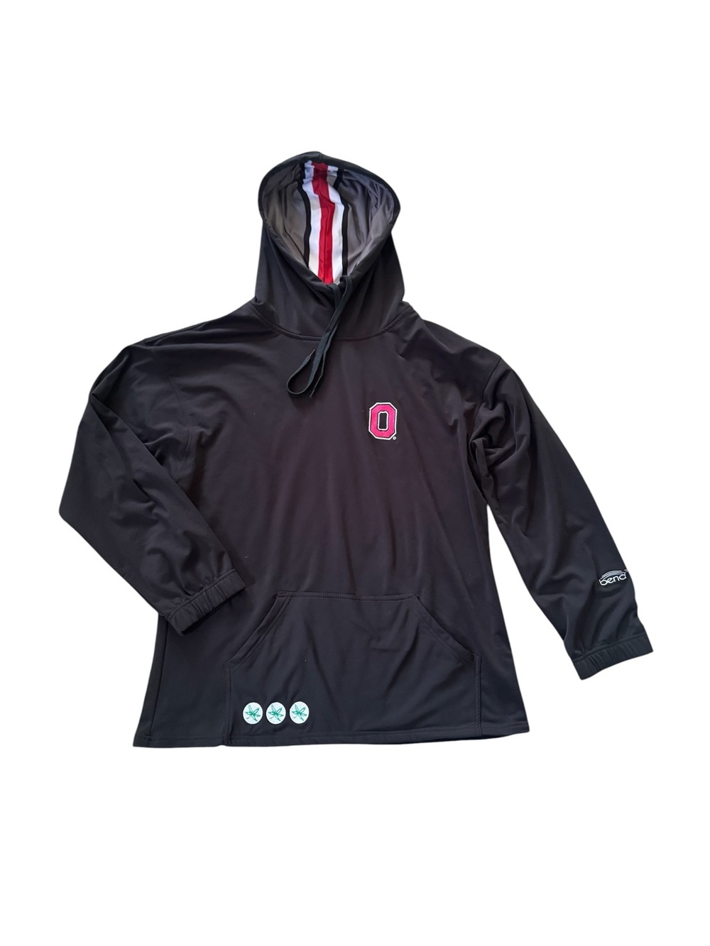 Ohio State Buckeyes Bend Luxe Funnel Neck Hoodie Pullover Black Women’s Large
